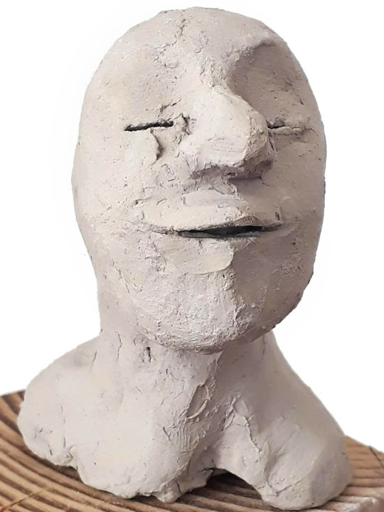 Sculpture intitulée "masque" par Christina Clemente, Œuvre d'art originale, Argile