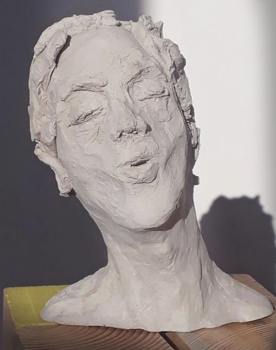 Sculpture titled "05-arturo-1.jpg" by Christina Clemente, Original Artwork, Terra cotta