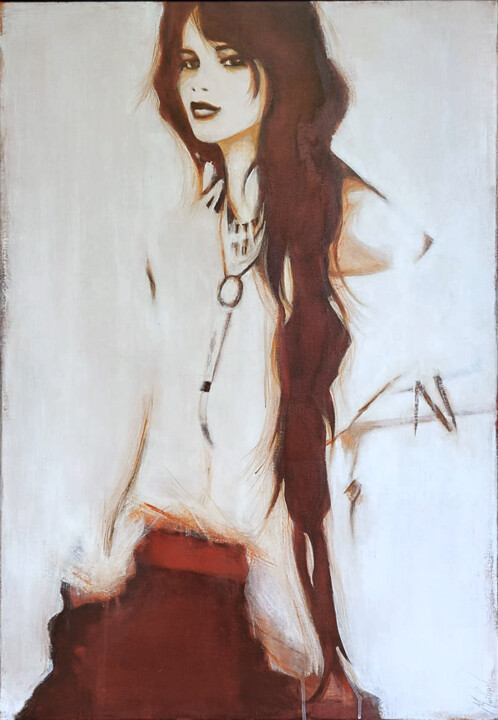 Pintura titulada "Sans regret, sans m…" por Stéphanie Maillart, Obra de arte original, Acrílico Montado en Bastidor de camil…