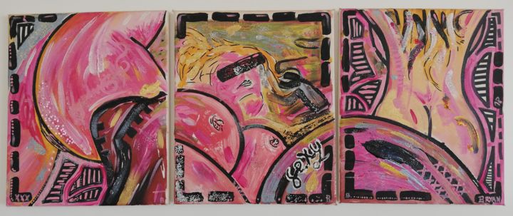 Peinture intitulée "SEXY PINK" par Bryan Larzilliere, Œuvre d'art originale, Acrylique