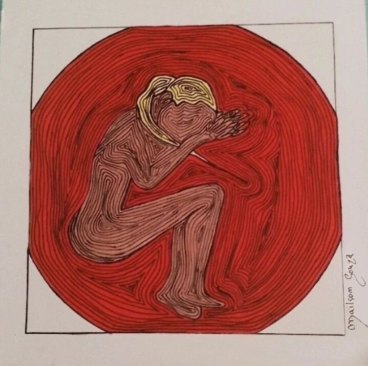 Pittura intitolato "Pungle" da Mailson Souza, Opera d'arte originale, Acrilico