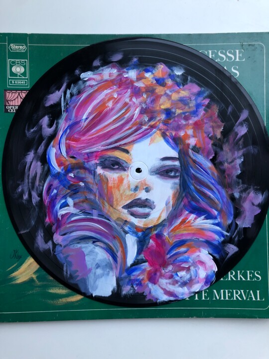 Картина под названием "Muse" - Maïlys Painting, Подлинное произведение искусства, Акрил Установлен на Другая жесткая панель