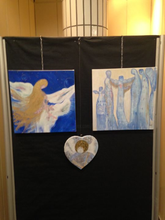 Painting titled "Anges" by Mai, Original Artwork
