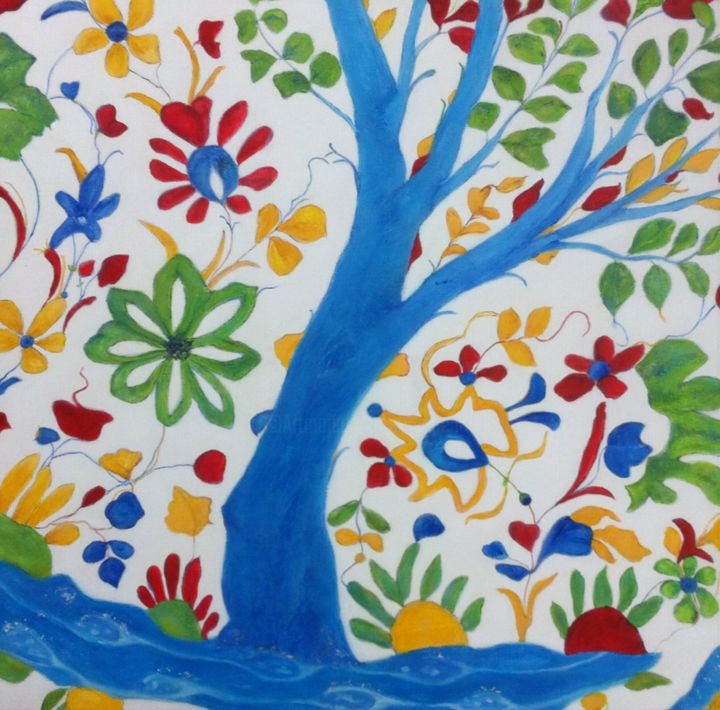 Painting titled "Jardin Persan 2" by Mai, Original Artwork