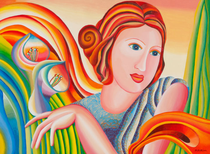 Peinture intitulée "I am still waiting" par Mairim Perez Roca, Œuvre d'art originale, Acrylique