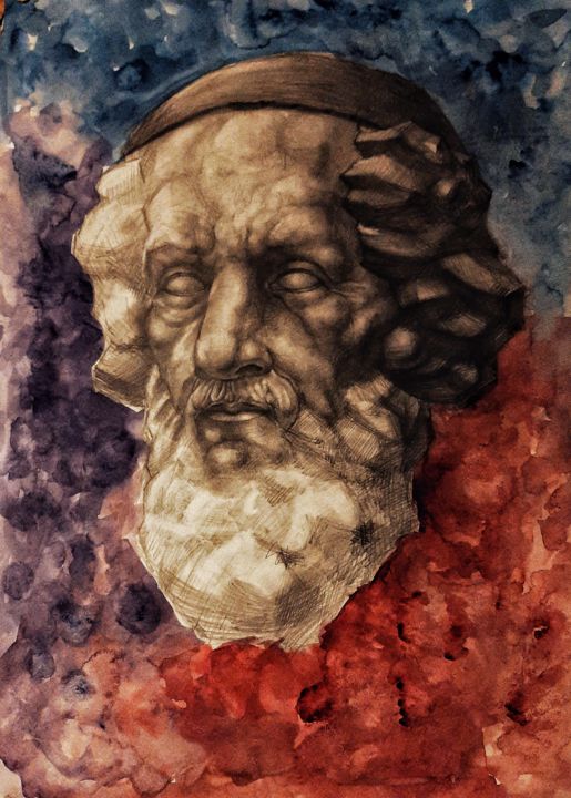 Рисунок под названием "herodotus's dreams" - გიორგი მაისურაძე, Подлинное произведение искусства, Графит