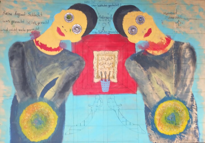 Картина под названием "Before twins born" - Maiwandol, Подлинное произведение искусства, Акрил