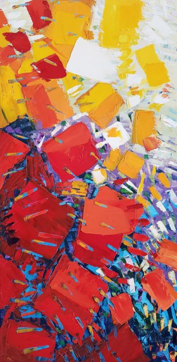 Painting titled "Confetti #42" by Maiyap, Original Artwork, Oil