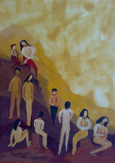 Painting titled "halat watercolors" by Majd Kayali, Original Artwork