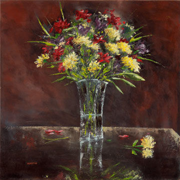 Painting titled "Reflections" by Martin, Original Art, Oil