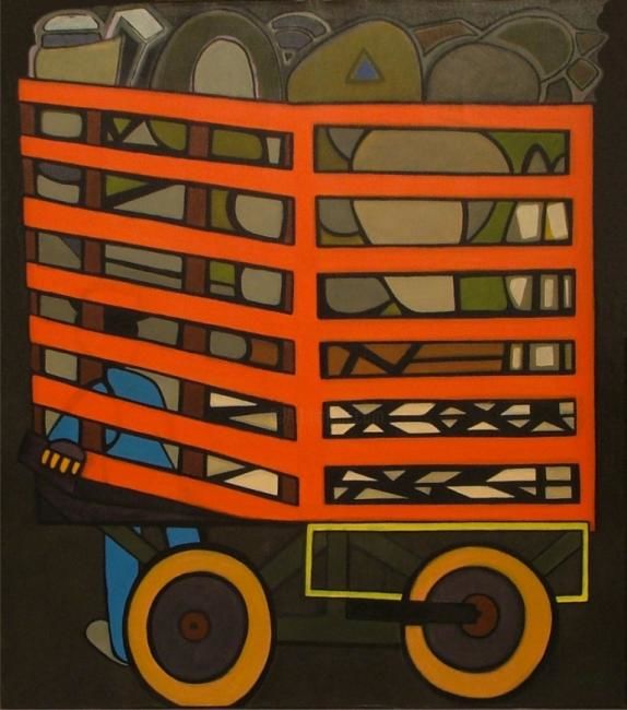 Pintura intitulada "A Carroça Do Catado…" por Sérgio Pinheiro, Obras de arte originais