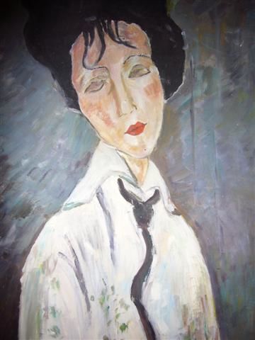 Peinture intitulée "Copie de Modigliani" par Majilou, Œuvre d'art originale, Autre
