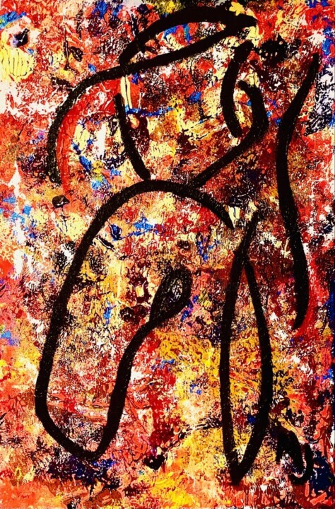 Картина под названием "Hope" - Majo Portilla, Подлинное произведение искусства, Акрил Установлен на Деревянная рама для носи…