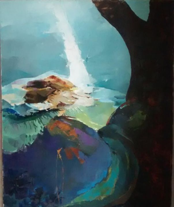 Painting titled "Pure light" by Meyra Ruth, Original Artwork, Oil
