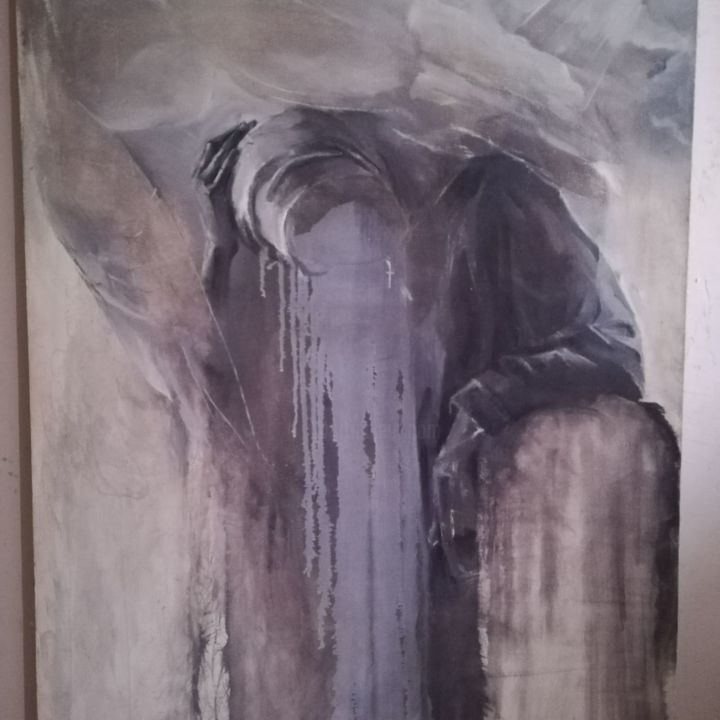 Painting titled "Sorrow" by Meyra Ruth, Original Artwork, Oil