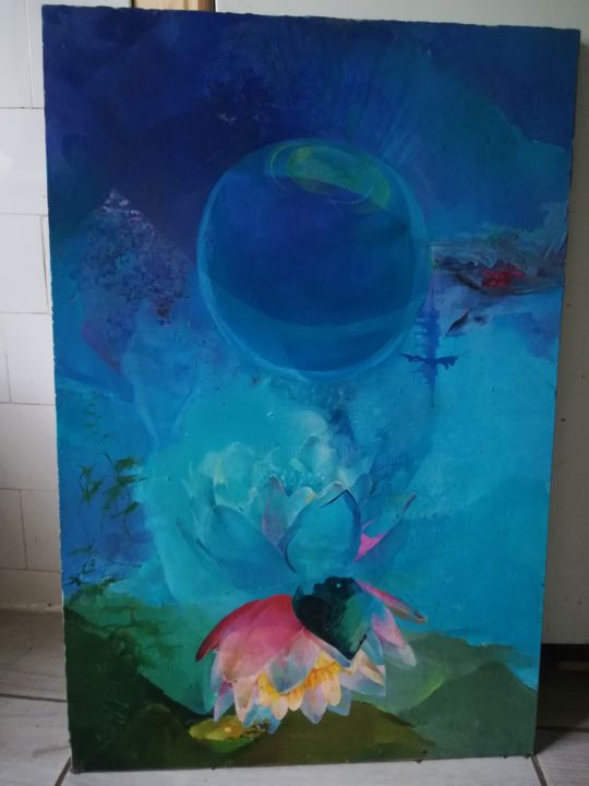 Painting titled "Re-Turn" by Meyra Ruth, Original Artwork, Oil