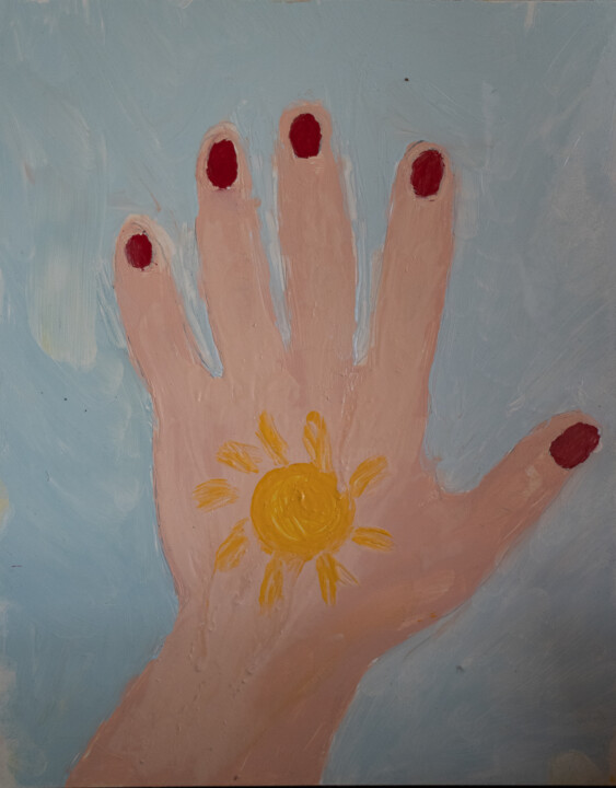 Painting titled "Hand by Maka Inasar…" by Maka Inasaridze, Original Artwork, Oil