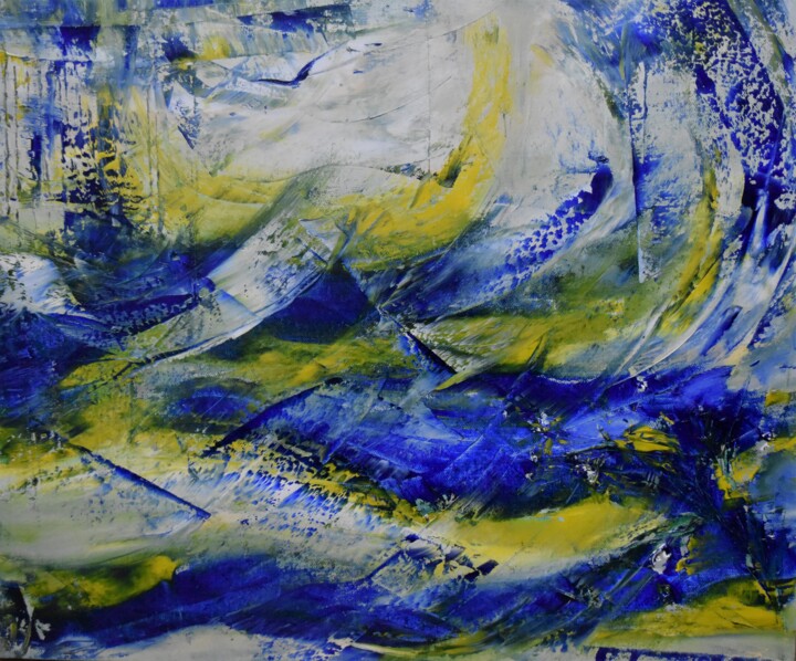 Painting titled "Fly away.. sea insi…" by Maka Kvartskhava (Stillwhite), Original Artwork, Oil