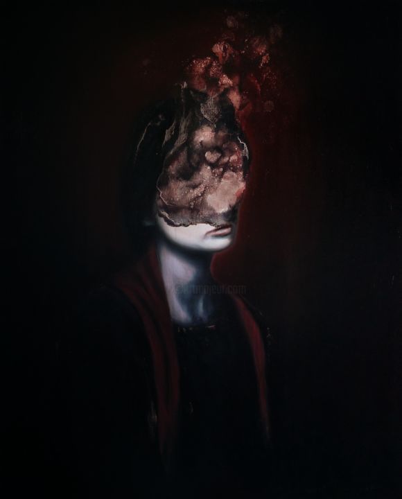 Картина под названием "Bloodletting" - Maksim Krapht, Подлинное произведение искусства, Масло