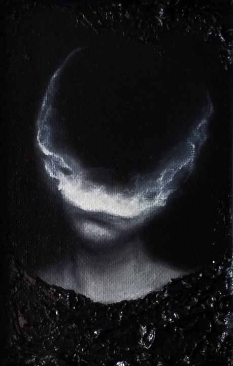 Картина под названием "Forgotten soul .2" - Maksim Krapht, Подлинное произведение искусства, Масло Установлен на картон