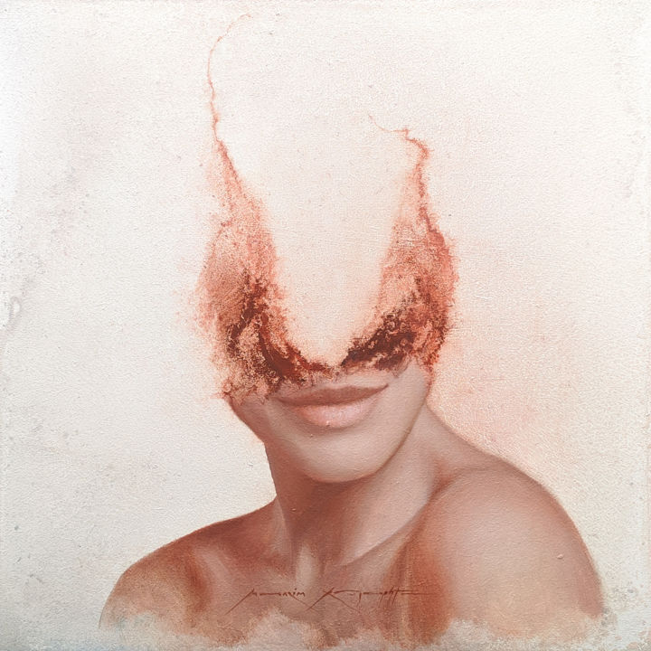 Peinture intitulée "remnant .XHA05" par Maksim Krapht, Œuvre d'art originale, Huile