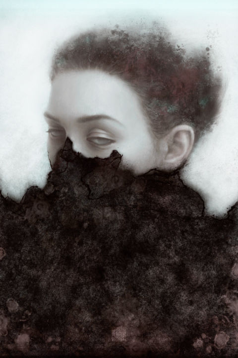 Digital Arts titled "She Lies to Me, I P…" by Maksim Krapht, Original Artwork, Digital Painting