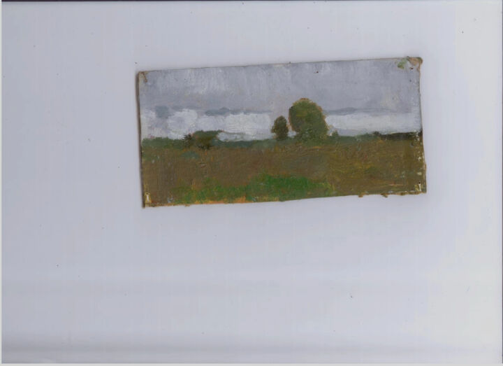Картина под названием "Мой горизонт" - Максим Кряжев, Подлинное произведение искусства, Масло