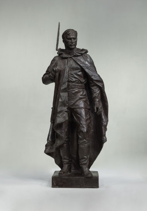 Скульптура под названием "солдат" - Максим Мухаев, Подлинное произведение искусства, Бронза