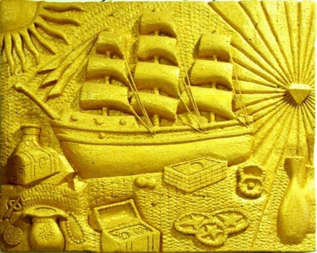 "Treasure Ship" başlıklı Heykel Preet tarafından, Orijinal sanat