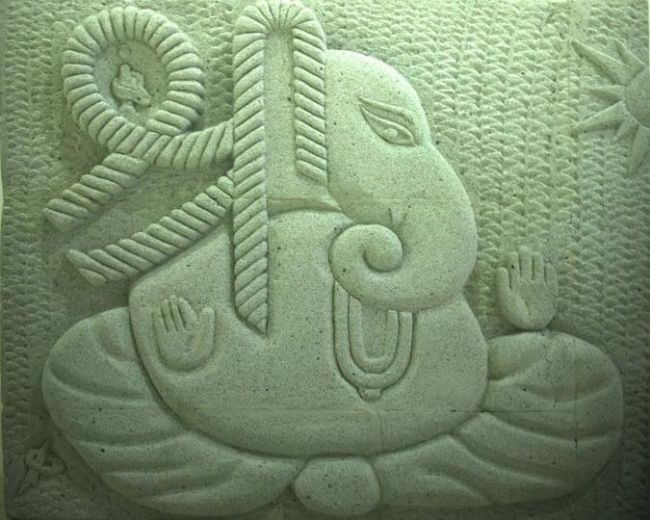 Γλυπτική με τίτλο "Shree Ganesh" από Preet, Αυθεντικά έργα τέχνης