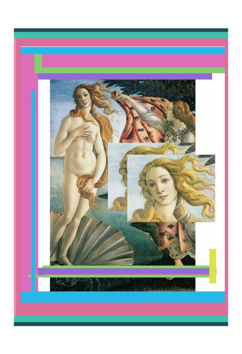 「Venus」というタイトルのコラージュ Malによって, オリジナルのアートワーク, デジタルコラージュ
