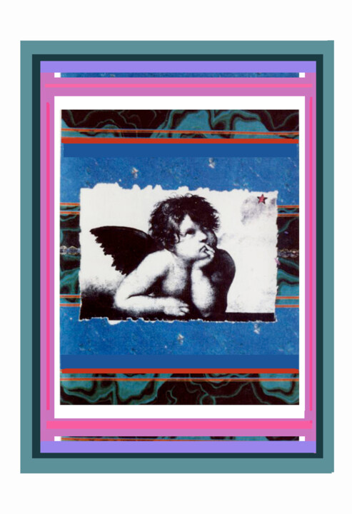 Collages intitolato "Raphael's Angel" da Mal, Opera d'arte originale, Collage digitale
