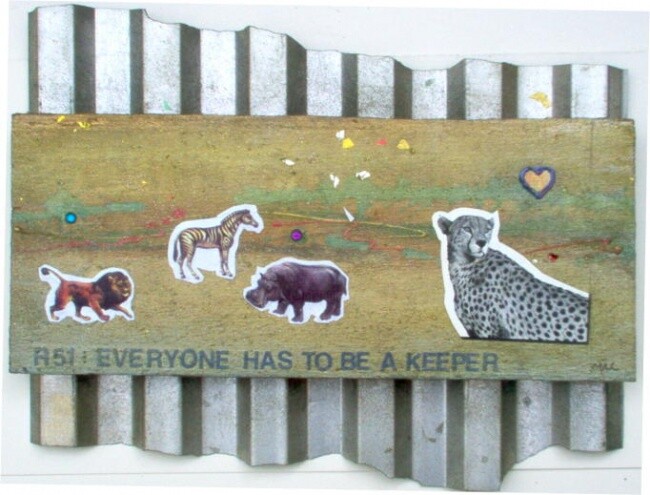 Malarstwo zatytułowany „Everyone has to be…” autorstwa Mal, Oryginalna praca, Akryl Zamontowany na Panel drewniany