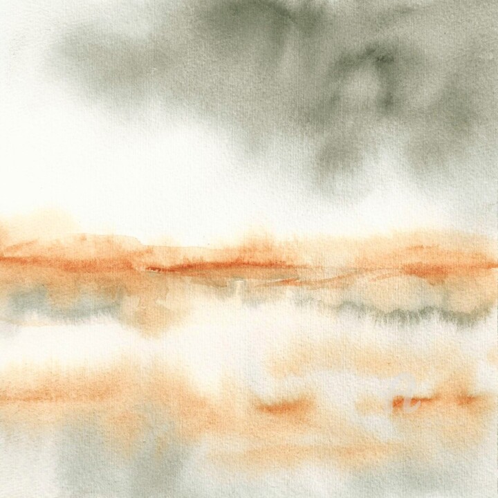 「LANDSCAPE ABSTRACT…」というタイトルの絵画 Malaによって, オリジナルのアートワーク, 水彩画