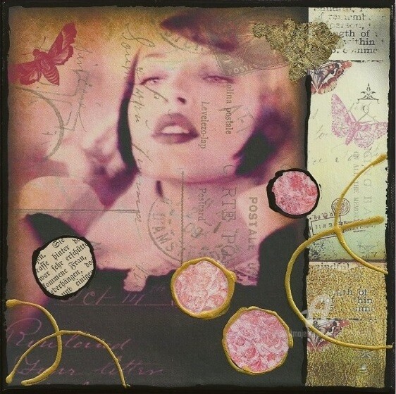 Collages titled "La belle" by Mala, Original Artwork