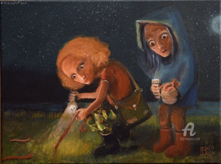 Malarstwo zatytułowany „Rosówki” autorstwa Krzysztof Iwin, Oryginalna praca, Akryl