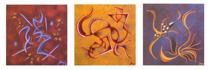Painting titled "TrioAM.jpg" by Malcolm Gibson, Original Art,