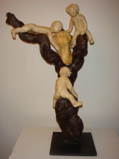 Sculptuur getiteld "L'arbre de vie" door Malezieux-Ribeyre, Origineel Kunstwerk