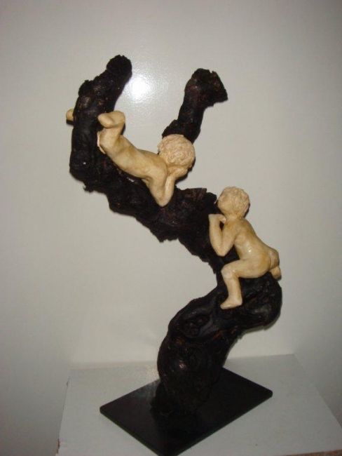 Sculptuur getiteld "L'arbre aux enfants" door Malezieux-Ribeyre, Origineel Kunstwerk