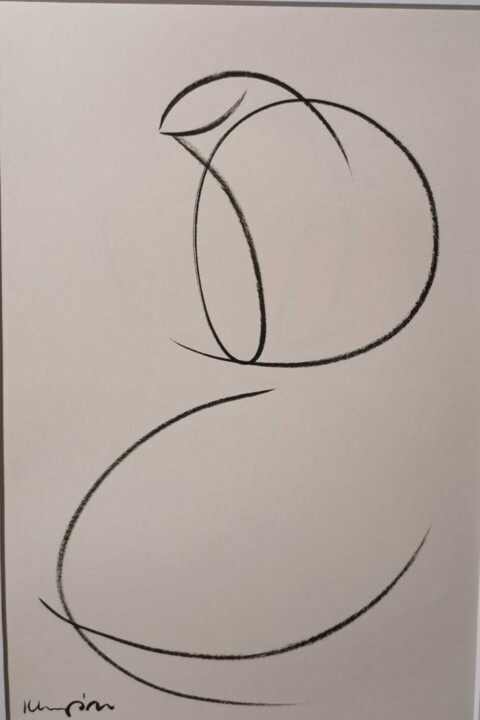 Drawing titled "Thoughts of a woman" by Malgorzata Kleyna-Sobczak, Original Artwork, Ink