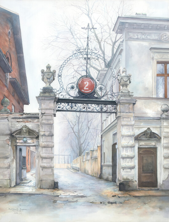 Painting titled "Opening" by Małgorzata  Zagórska-Gierak, Original Artwork, Watercolor
