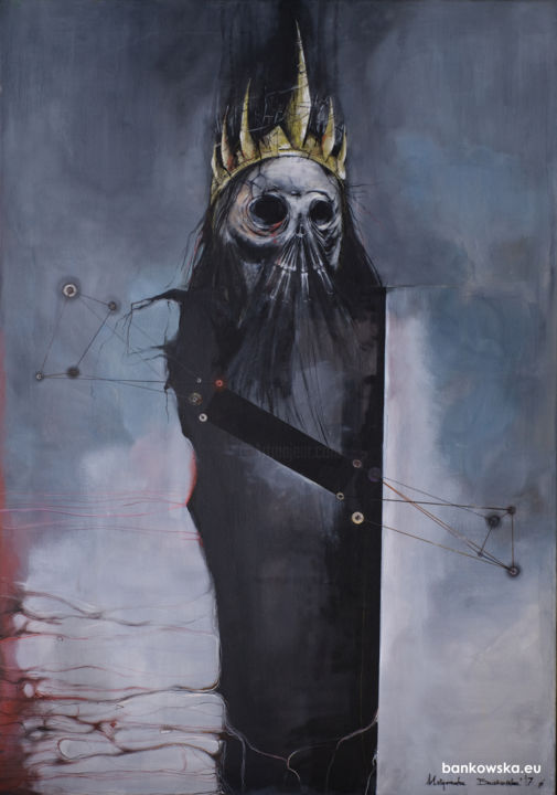 Malarstwo zatytułowany „Titanium King” autorstwa Małgorzata Bańkowska, Oryginalna praca, Akryl