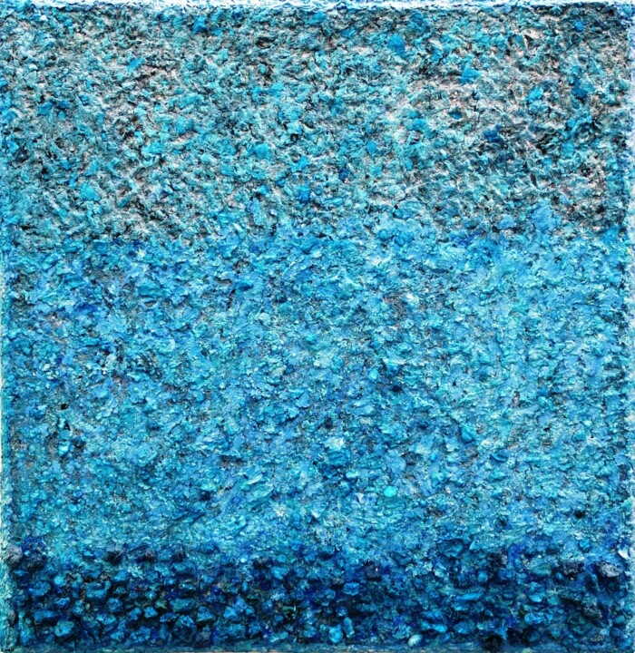 Peinture intitulée "Kind of Blue" par Mali Klein, Œuvre d'art originale, Encre