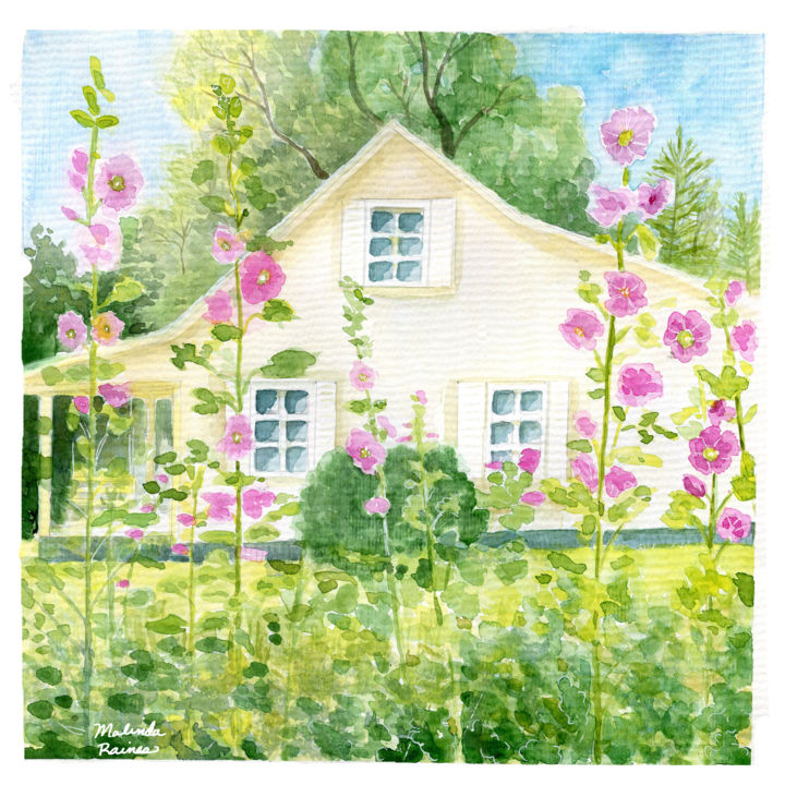 Peinture intitulée "Home in Casey County" par Malinda Ann Raines, Œuvre d'art originale, Aquarelle