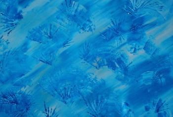 Peinture intitulée "Blue" par Sylvie Ferrini, Œuvre d'art originale