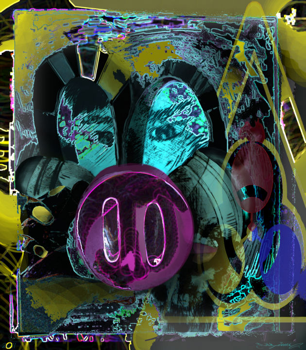 Digital Arts titled "(série cochons)" by Mallallgamme, Original Artwork