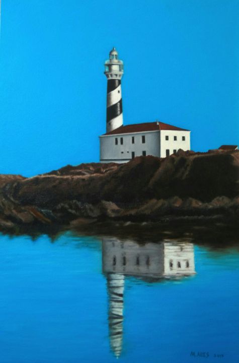 Painting titled "Favaritx" by Magdalena Alles, Original Art, Oil
