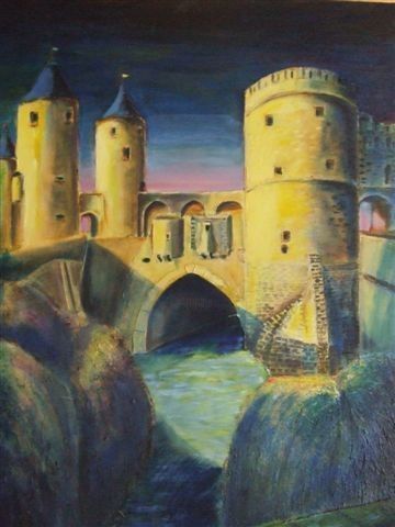 Painting titled "Porte des allemands…" by Jean Chuberre, Original Artwork
