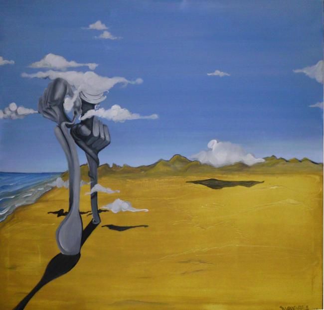 "Les nuages du sahel" başlıklı Tablo David Vandemaele tarafından, Orijinal sanat