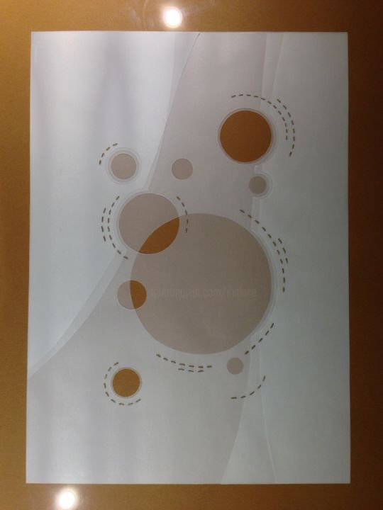 Art textile intitulée "L’UNIVERS /III" par Maluce, Œuvre d'art originale, Papier Monté sur Carton